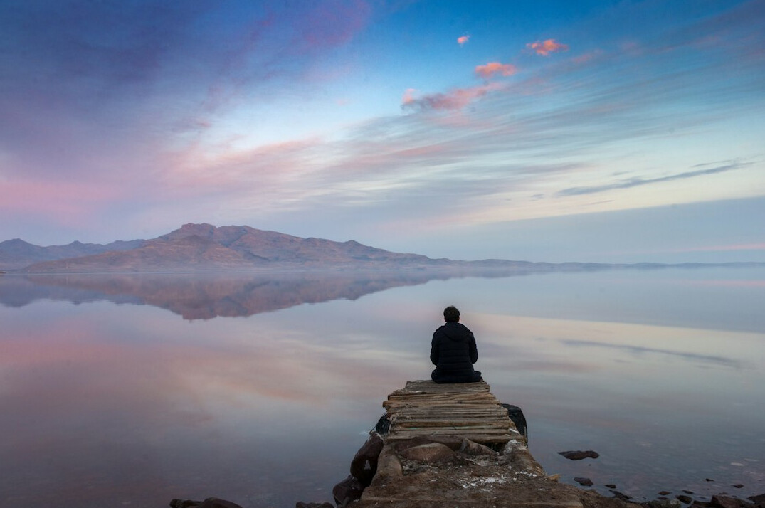 person reflecting on life goals