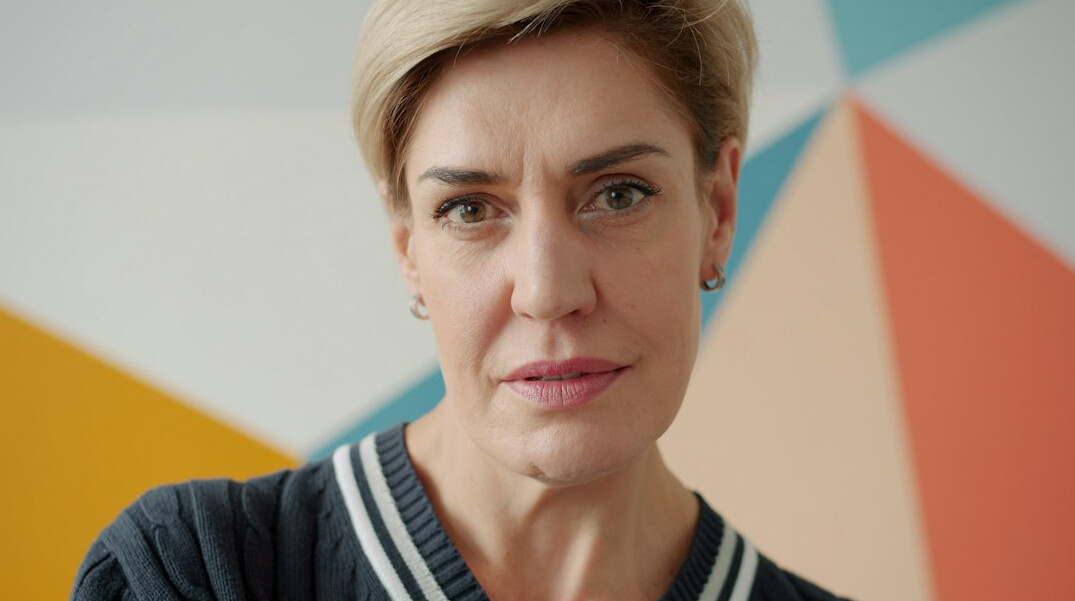 confident woman speaking
